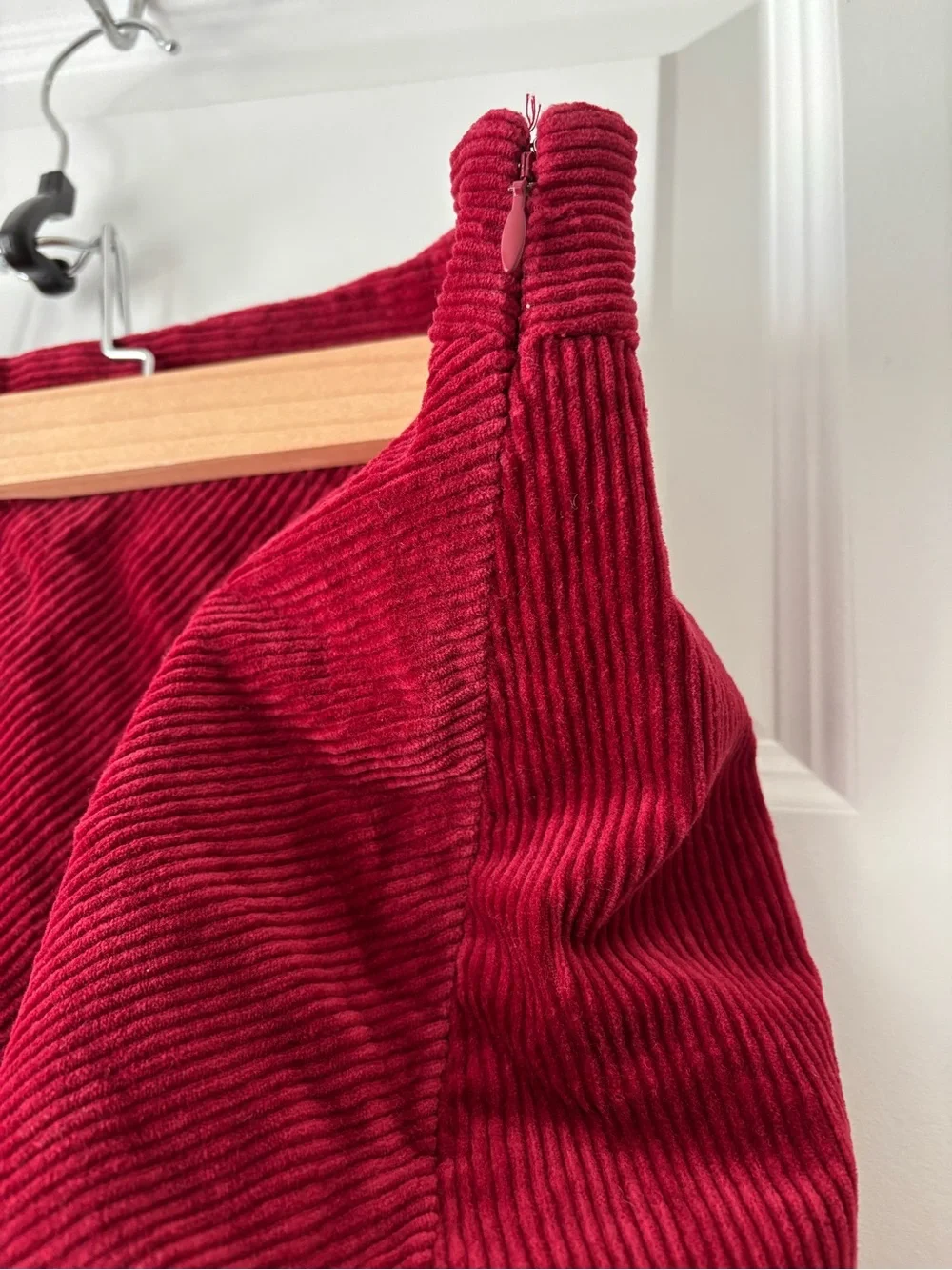 LOFT Corduroy Mini Skirt Deep Red Size 6